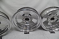 Intricate Aluminum Wheels AFTER Chrome-Like Metal Polishing and Buffing Services - Aluminum Polishing