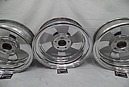 Intricate Aluminum Wheels AFTER Chrome-Like Metal Polishing and Buffing Services - Aluminum Polishing