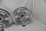 Intricate Aluminum Wheels AFTER Chrome-Like Metal Polishing and Buffing Services - Aluminum Polishing