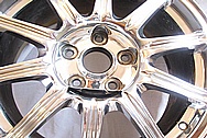 Subaru WRX STI Aluminum 17" Wheel AFTER Chrome-Like Metal Polishing and Buffing Services