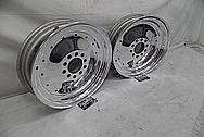 Aluminum Drag Racing Wheels AFTER Chrome-Like Metal Polishing and Buffing Services - Aluminum Polishing