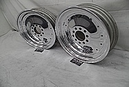 Aluminum Drag Racing Wheels AFTER Chrome-Like Metal Polishing and Buffing Services - Aluminum Polishing
