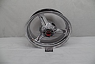 Suzuki GSXR - 1000 Aluminum Motorcycle Wheel AFTER Chrome-Like Metal Polishing and Buffing Services - Aluminum Polishing