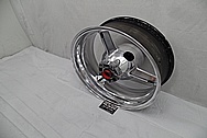 Suzuki GSXR - 1000 Aluminum Motorcycle Wheel AFTER Chrome-Like Metal Polishing and Buffing Services - Aluminum Polishing