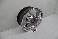 Suzuki GSXR - 1000 Aluminum Motorcycle Wheel AFTER Chrome-Like Metal Polishing and Buffing Services - Aluminum Polishing