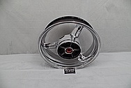 Suzuki GSXR - 1000 Aluminum Motorcycle Wheel AFTER Chrome-Like Metal Polishing and Buffing Services - Aluminum Polishing