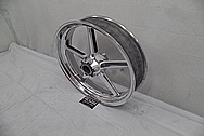 Aluminum Motorcycle Wheels AFTER Chrome-Like Metal Polishing and Buffing Services - Aluminum Polishing