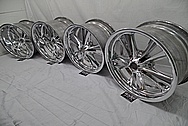 1957 Chevy Custom Aluminum Foose Racing Design Wheels AFTER Chrome-Like Metal Polishing and Buffing Services - Aluminum Polishing