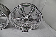 1957 Chevy Custom Aluminum Foose Racing Design Wheels AFTER Chrome-Like Metal Polishing and Buffing Services - Aluminum Polishing