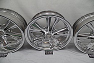 1957 Chevy Custom Aluminum Foose Racing Design Wheels AFTER Chrome-Like Metal Polishing and Buffing Services - Aluminum Polishing