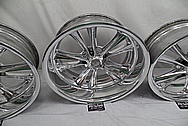 1957 Chevy Custom Aluminum Foose Racing Design Wheels AFTER Chrome-Like Metal Polishing and Buffing Services - Aluminum Polishing