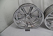 1957 Chevy Custom Aluminum Foose Racing Design Wheels AFTER Chrome-Like Metal Polishing and Buffing Services - Aluminum Polishing