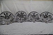 1957 Chevy Custom Aluminum Foose Racing Design Wheels AFTER Chrome-Like Metal Polishing and Buffing Services - Aluminum Polishing