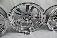 1957 Chevy Custom Aluminum Foose Racing Design Wheels AFTER Chrome-Like Metal Polishing and Buffing Services - Aluminum Polishing