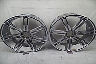 28" Aluminum Wheels AFTER Chrome-Like Metal Polishing and Buffing Services - Aluminum Polishing - Wheel Polishing 