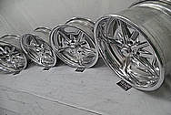 Aluminum Wheels AFTER Chrome-Like Metal Polishing and Buffing Services - Aluminum Polishing Services 