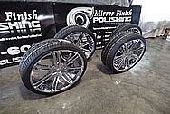 26" Truck Wheels AFTER Chrome-Like Metal Polishing and Buffing Services - Truck Wheel Polishing Service