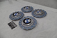 BMW Aluminum Wheel Centercaps AFTER Chrome-Like Metal Polishing and Buffing Services - Aluminum Polishing Services Plus Custom Painting Services 