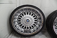 BMW E30 Aluminum BBS Wheels AFTER Chrome-Like Metal Polishing - Aluminum Polishing Services Plus Custom Painting Services 