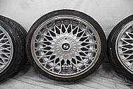 BMW E30 Aluminum BBS Wheels AFTER Chrome-Like Metal Polishing - Aluminum Polishing Services Plus Custom Painting Services 