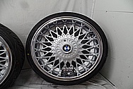 BMW E30 Aluminum BBS Wheels AFTER Chrome-Like Metal Polishing - Aluminum Polishing Services Plus Custom Painting Services 