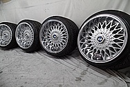 BMW E30 Aluminum BBS Wheels AFTER Chrome-Like Metal Polishing - Aluminum Polishing Services Plus Custom Painting Services 