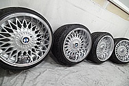 BMW E30 Aluminum BBS Wheels AFTER Chrome-Like Metal Polishing - Aluminum Polishing Services Plus Custom Painting Services 