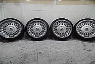 BMW E30 Aluminum BBS Wheels AFTER Chrome-Like Metal Polishing - Aluminum Polishing Services Plus Custom Painting Services 