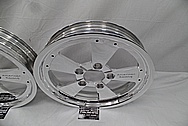 American Racing Aluminin Drag Racing Wheels AFTER Chrome-Like Metal Polishing - Aluminum Polishing Services 