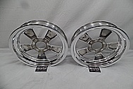 American Racing Aluminin Drag Racing Wheels AFTER Chrome-Like Metal Polishing - Aluminum Polishing Services 