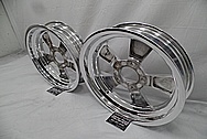 American Racing Aluminin Drag Racing Wheels AFTER Chrome-Like Metal Polishing - Aluminum Polishing Services 