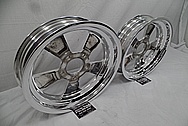 American Racing Aluminin Drag Racing Wheels AFTER Chrome-Like Metal Polishing - Aluminum Polishing Services 