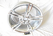2008 Chevy Corvette C6 V8 Aluminum Split Spoke Wheel AFTER Chrome-Like Metal Polishing and Buffing Services Plus Clear Coating Services