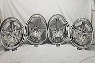 Aluminum Snowflake Wheels AFTER Chrome-Like Metal Polishing and Buffing Services - Aluminum Polishing - Wheel Polishing 