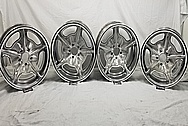Aluminum Snowflake Wheels AFTER Chrome-Like Metal Polishing and Buffing Services - Aluminum Polishing - Wheel Polishing 