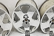 Aluminum 5 Star Wheels AFTER Chrome-Like Metal Polishing and Buffing Services - Aluminum Polishing - Wheel Polishing