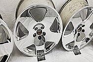 Aluminum 5 Star Wheels AFTER Chrome-Like Metal Polishing and Buffing Services - Aluminum Polishing - Wheel Polishing