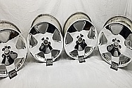 Aluminum 5 Star Wheels AFTER Chrome-Like Metal Polishing and Buffing Services - Aluminum Polishing - Wheel Polishing