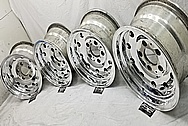 Aluminum 10 Hole Wheels AFTER Chrome-Like Metal Polishing and Buffing Services - Aluminum Polishing - Wheel Polishing
