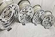 Aluminum 10 Hole Wheels AFTER Chrome-Like Metal Polishing and Buffing Services - Aluminum Polishing - Wheel Polishing