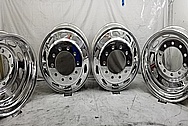 Semi Truck Aluminum Wheels AFTER Chrome-Like Metal Polishing and Buffing Services / Restoration Services - Aluminum Polishing - Wheel Polishing 