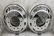 Semi Truck Aluminum Wheels AFTER Chrome-Like Metal Polishing and Buffing Services / Restoration Services - Aluminum Polishing - Wheel Polishing 