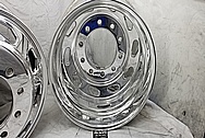 Semi Truck Aluminum Wheels AFTER Chrome-Like Metal Polishing and Buffing Services / Restoration Services - Aluminum Polishing - Wheel Polishing 