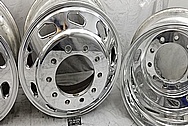 Semi Truck Aluminum Wheels AFTER Chrome-Like Metal Polishing and Buffing Services / Restoration Services - Aluminum Polishing - Wheel Polishing 