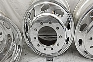 Semi Truck Aluminum Wheels AFTER Chrome-Like Metal Polishing and Buffing Services / Restoration Services - Aluminum Polishing - Wheel Polishing 