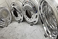 Semi Truck Aluminum Wheels AFTER Chrome-Like Metal Polishing and Buffing Services / Restoration Services - Aluminum Polishing - Wheel Polishing 