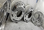 Semi Truck Aluminum Wheels AFTER Chrome-Like Metal Polishing and Buffing Services / Restoration Services - Aluminum Polishing - Wheel Polishing 