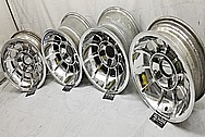 Aluminum Wheels AFTER Chrome-Like Metal Polishing and Buffing Services / Restoration Services - Wheel Polishing