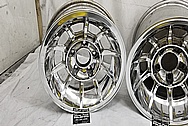 Aluminum Wheels AFTER Chrome-Like Metal Polishing and Buffing Services / Restoration Services - Wheel Polishing