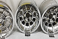 Aluminum Wheels AFTER Chrome-Like Metal Polishing and Buffing Services / Restoration Services - Wheel Polishing